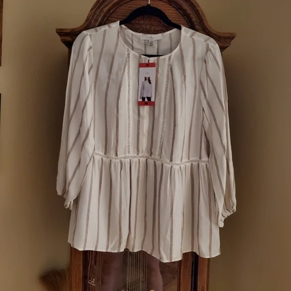 Fever Women's Lightweight 3/4 Sleeve Tunic NWT - Picture 4 of 12